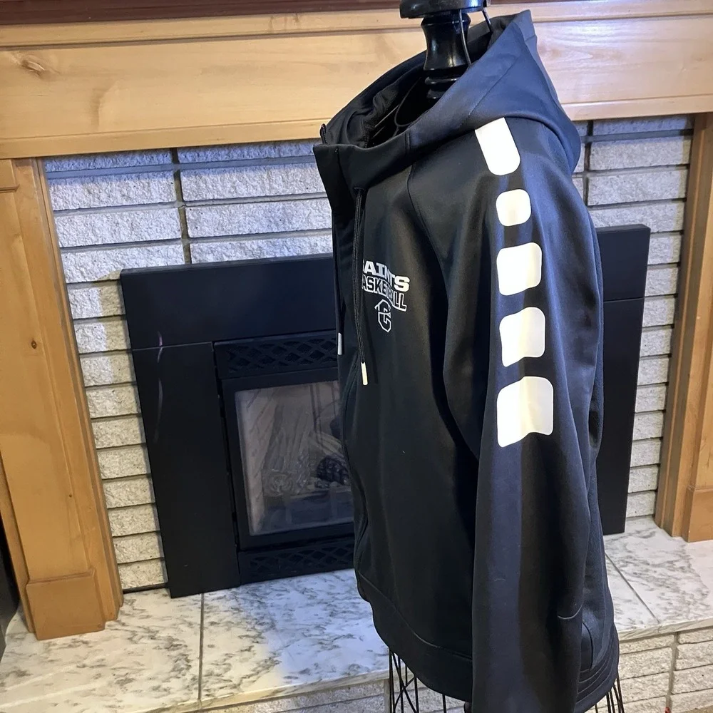 Nike Elite Men's Therma Fit Saints Basketball Full Zip Fleece Jacket Black Sz XL